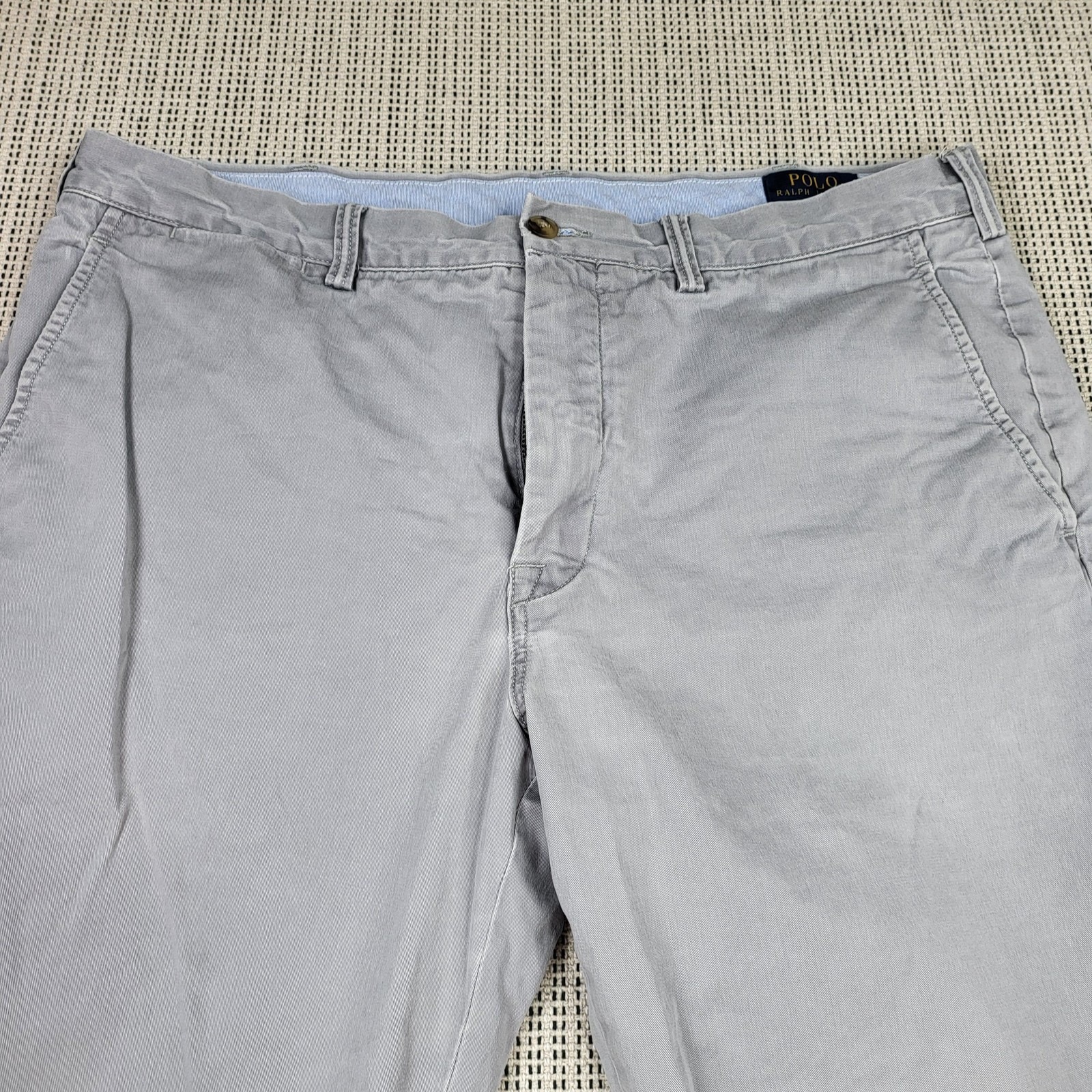 Polo Ralph Lauren Pants Mens 36x32 Gray Polo Chino Stretch Straight Leg Casual